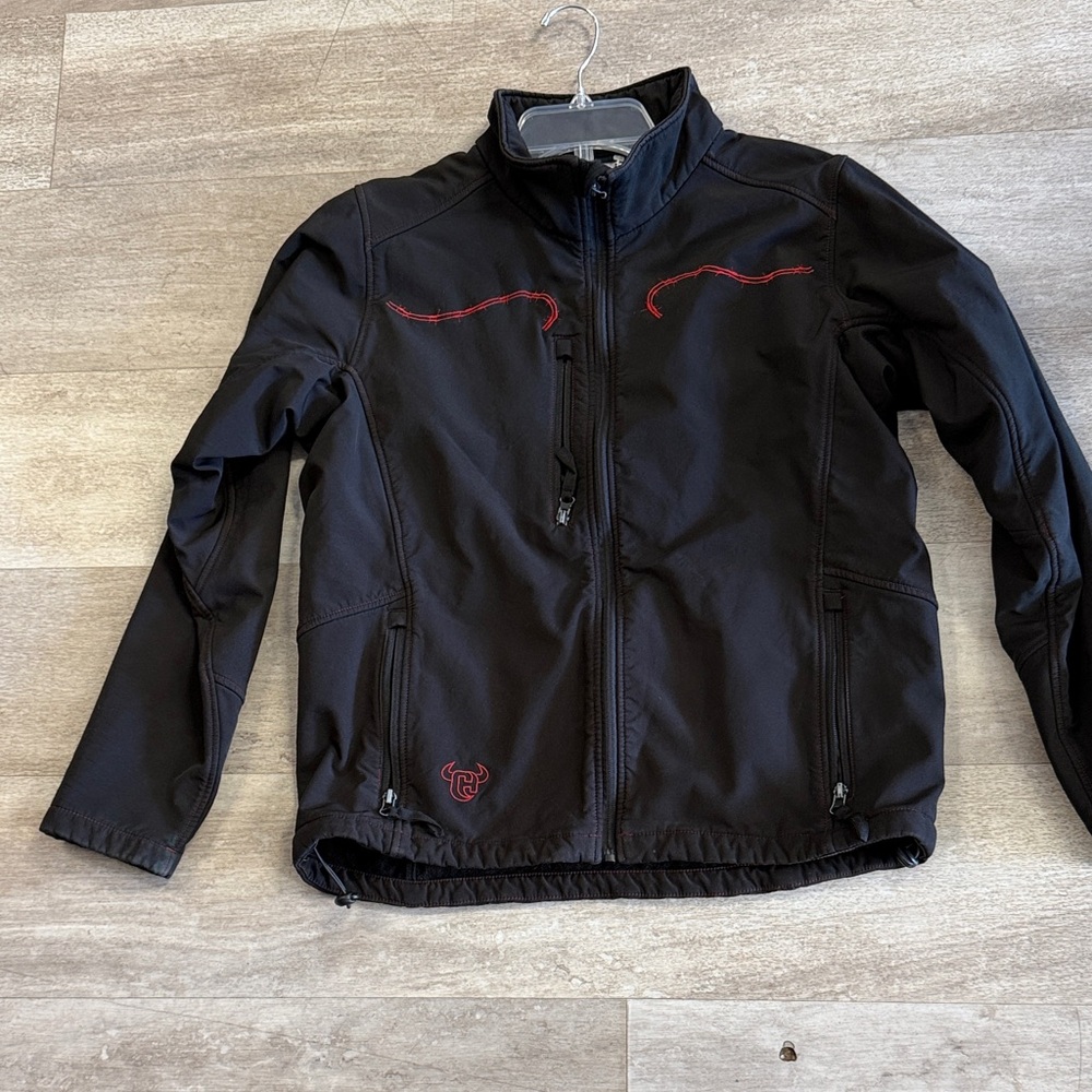 Cowboy Hardware Black Jacket with Red Accents